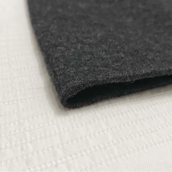 DIANE VON FURSTENBERG DARK GREY GABI FELTED JERSEY BOAT NECK SLEEVELESS DRESS - Picture 12 of 13